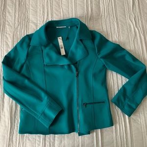 Tahari Teal Bomber Jacket Blazer - Medium